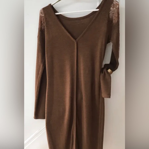 BEDO Acrylic Dress in Cognac• Size: XSmall - Picture 1 of 4